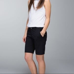 Lululemon club shorts black Bermuda golf 6